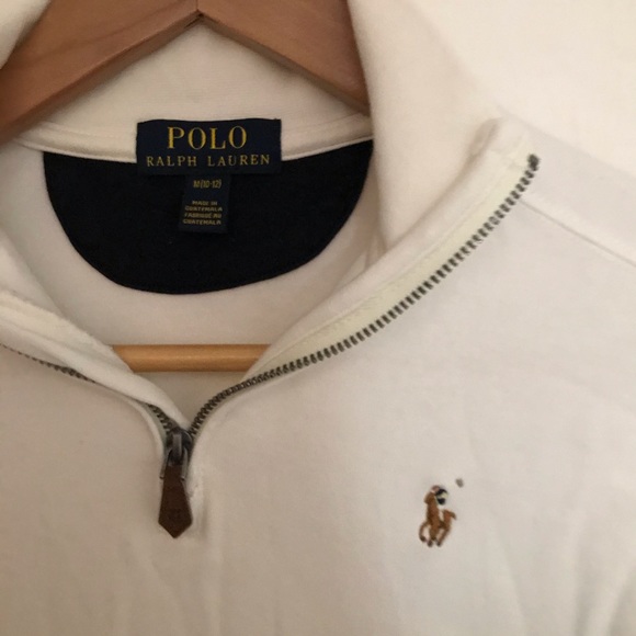 White Quarter Zip Sweater - Picture 2 of 3